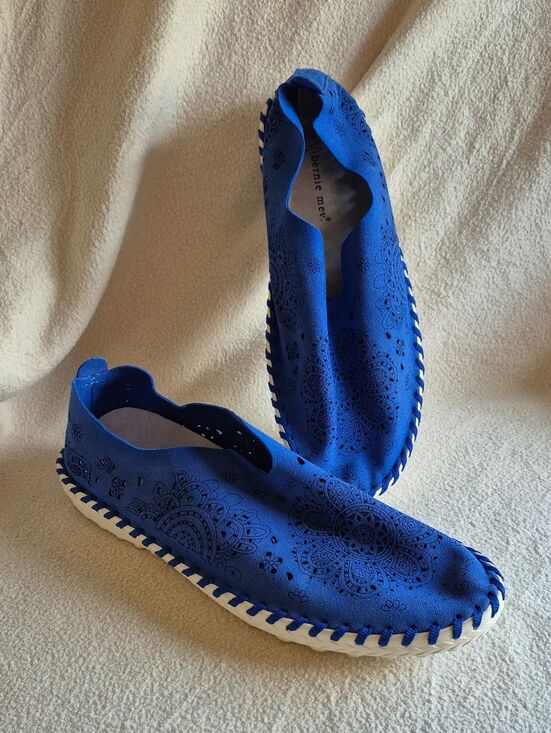 bernie mev. Shoes - Bernie Mev Size 40 Royal Blue Open Eyelet Shoe - New